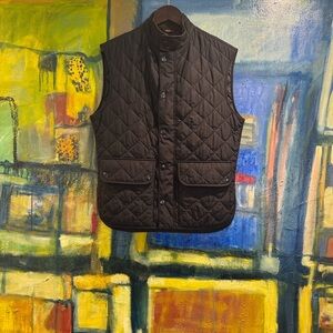 Barbour Lowerdale Gilet Quilted Navy Vest men's size medium